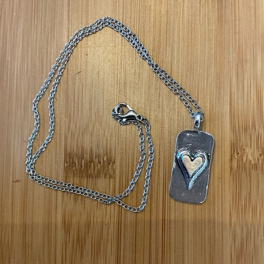 Heart Pendant Necklace, 20”